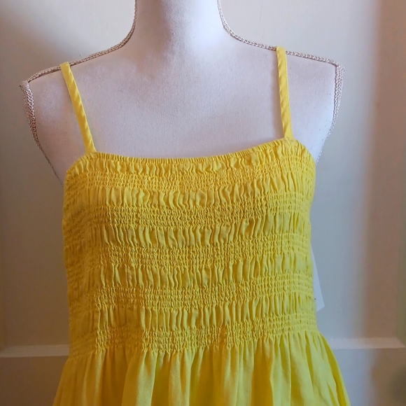 NEW yellow universal thread dress with adjustable straps - Picture 2 of 4